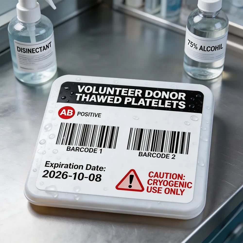 Наклейка с прочным кровавым пакетом